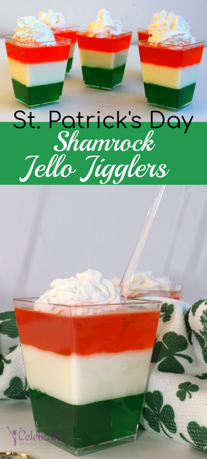 St Patricks Layered Jello Jigglers Jello Snacks