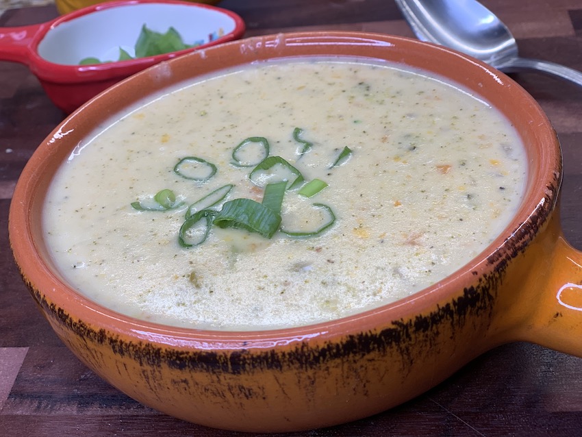 Healthy recipe for Broccoli Cheddar homemade soup
