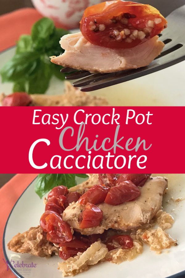 Easy Crock Pot Chicken Cacciatore dinner