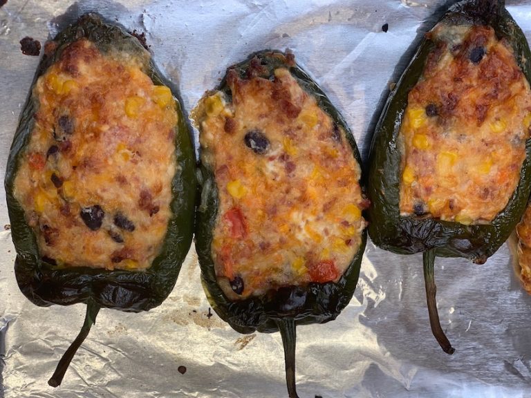 Chicken and Cheese Stuffed Poblano Peppers recipe