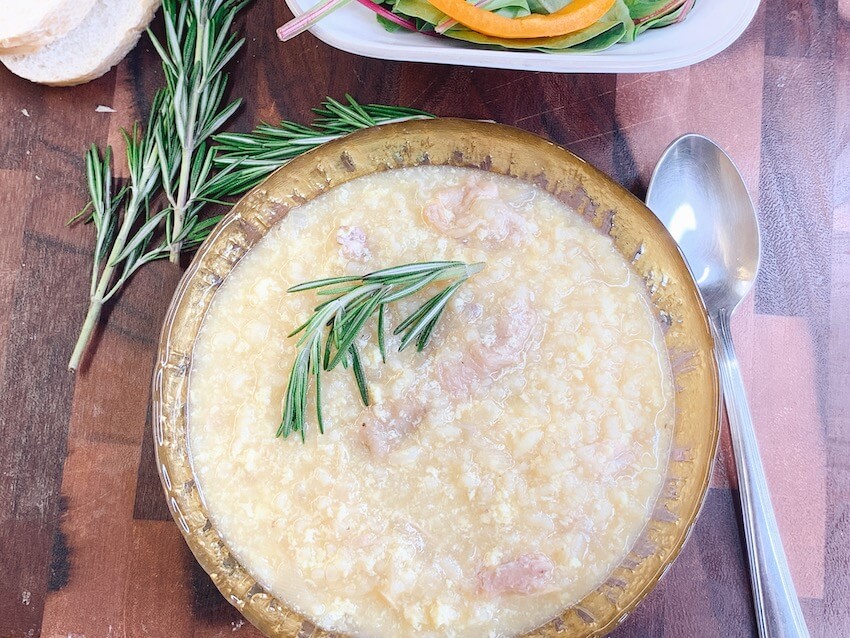 Traditional Greek Avgolemono Soup Recipe of Lemon, Chicken and Rice ...