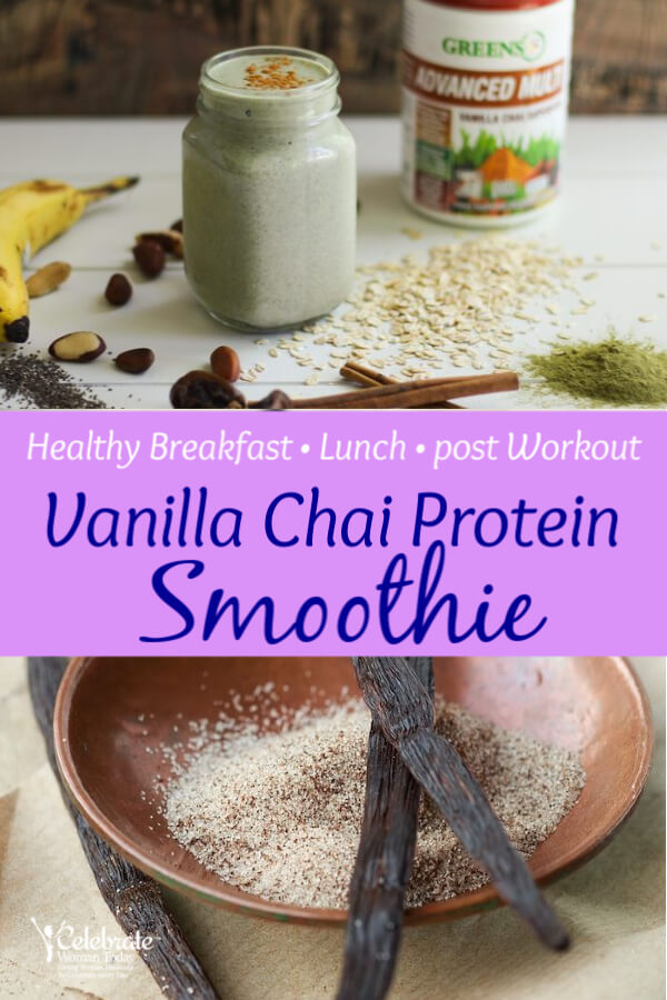 Vanilla Chai Brazil Protein Smoothie with Superfood Green Powder