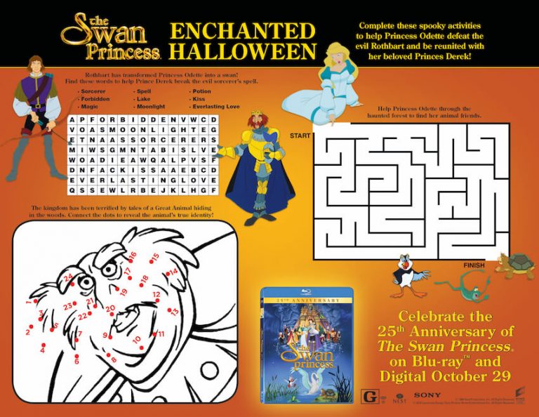 the Swan Princess Enchanted Halloween Printable