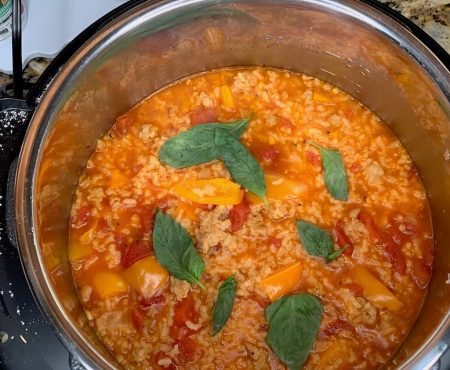 Instant Pot Stuffed Pepper Soup Recipe With Fiber & Antioxidants