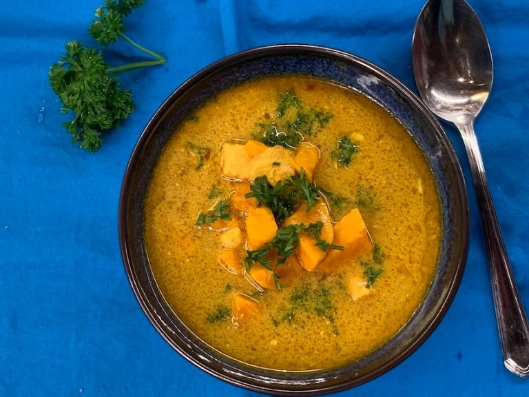 Burmese Chicken Soup with Sweet Potatoes