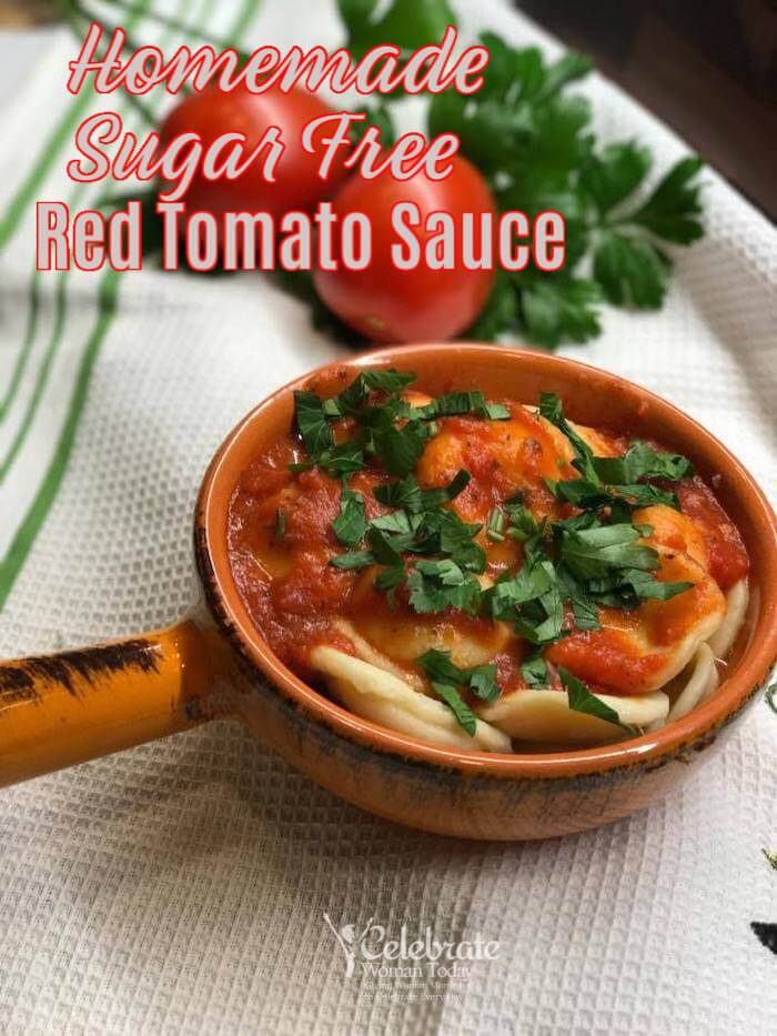 Pasta with sugar free tomato sauce