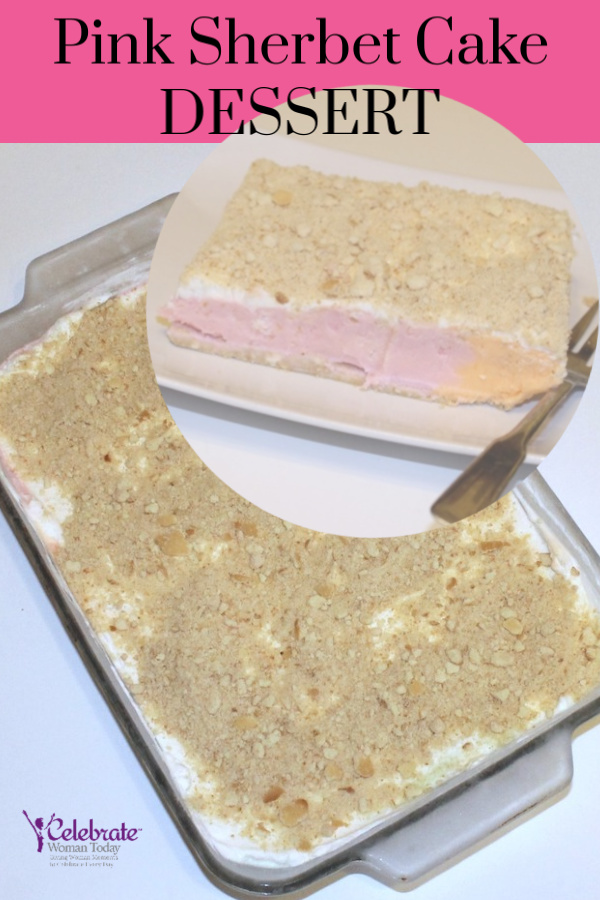 Easy Pink Sherbet Cake Dessert