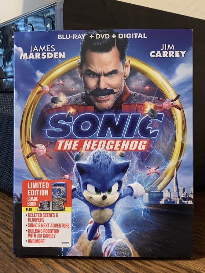 Sonic the Hedgehog blu-ray DVD