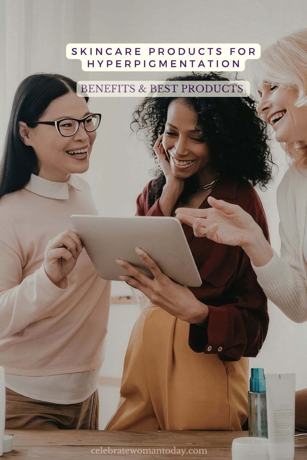 woman discussing skin hyperpigmentation