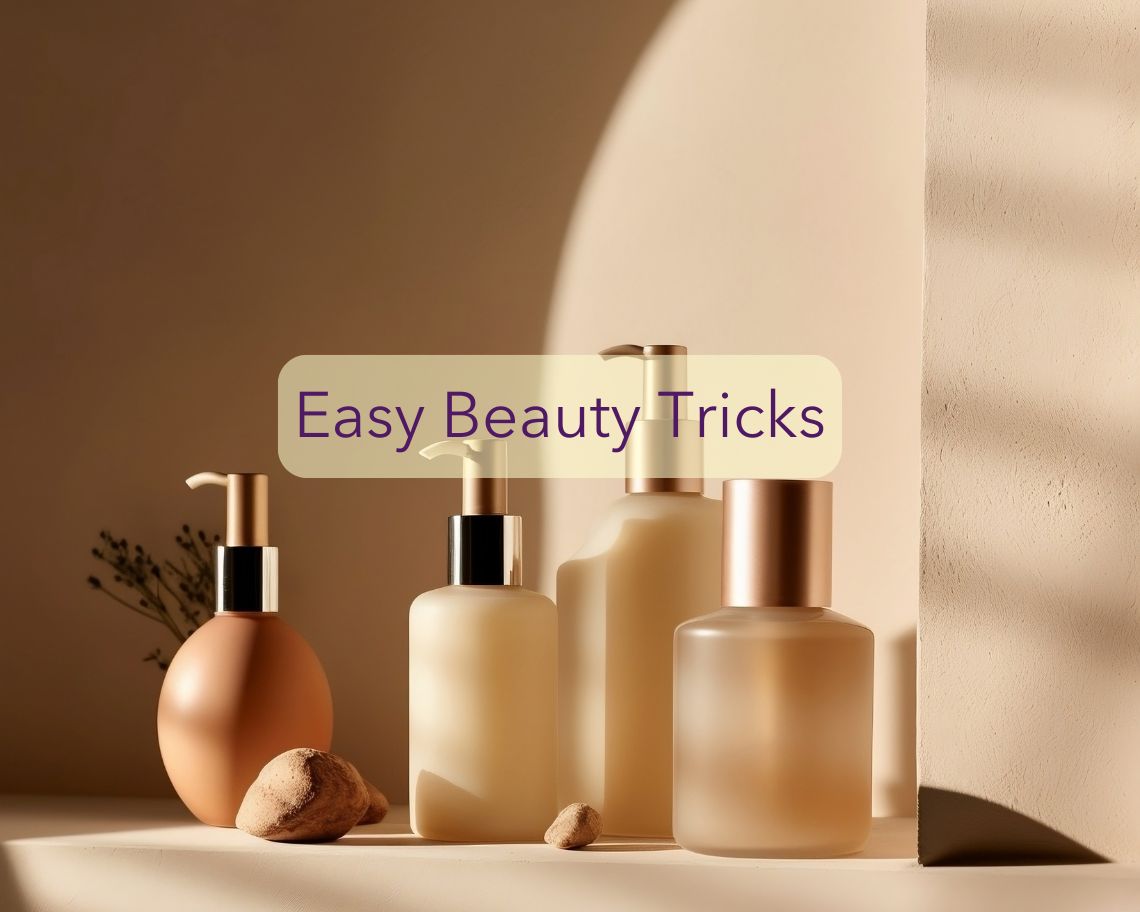 beauty products in bottles