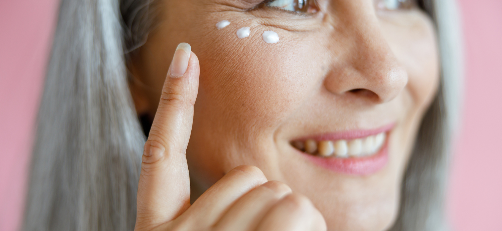 skin care during menopause woman's face