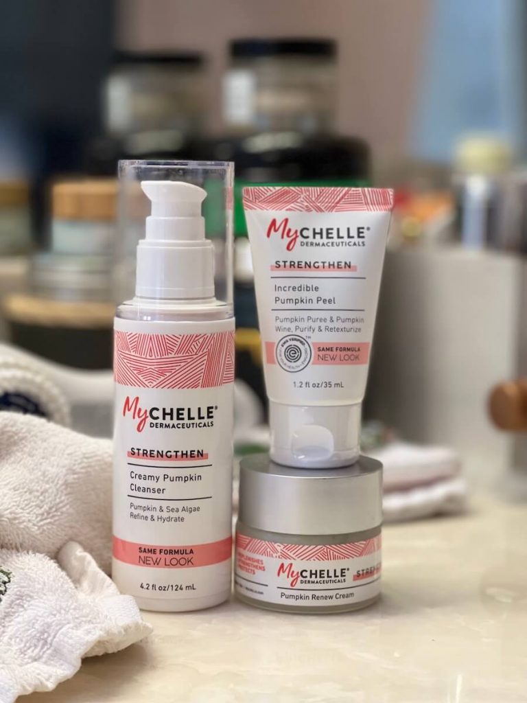 MyChelle pumpkin skin care products
