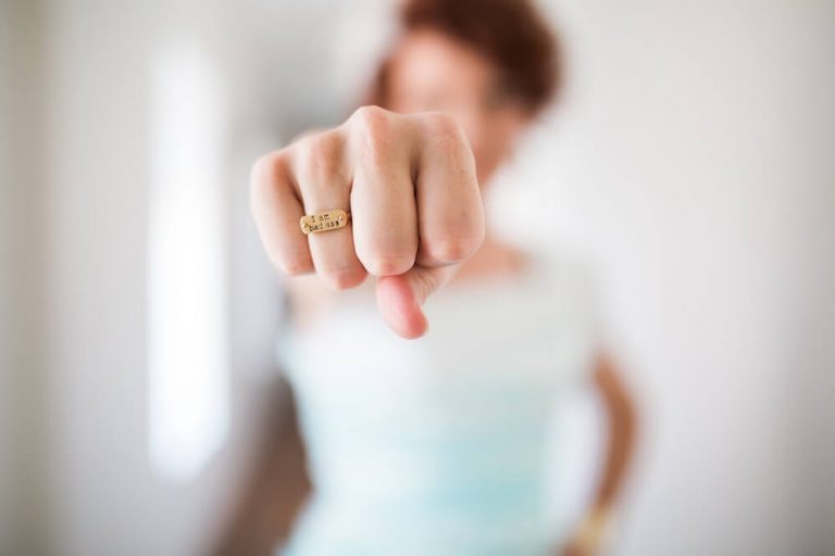 i am bad ass breast cancer awareness ring