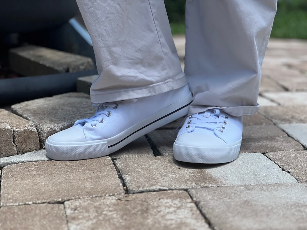 lugz stagger lo slip-in white sneakers