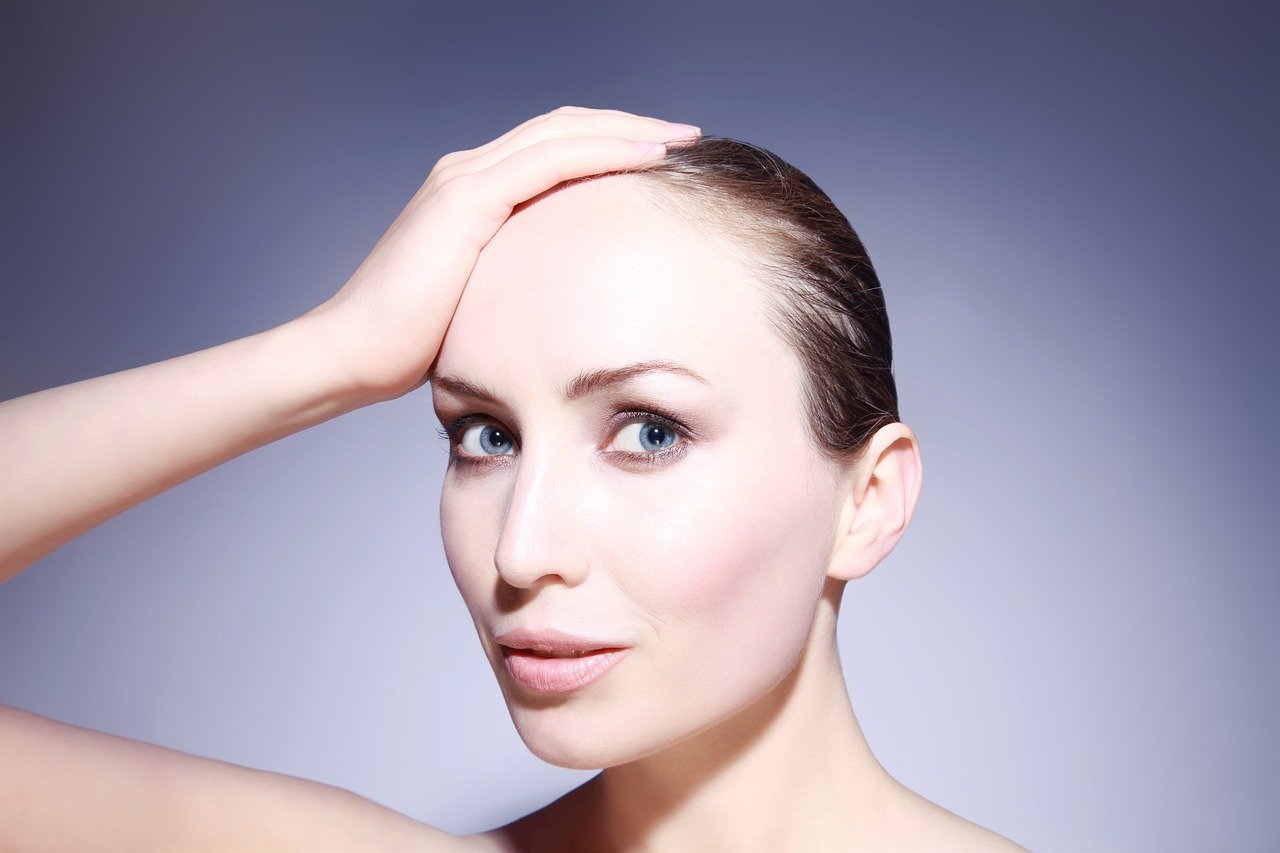 woman with clear skin