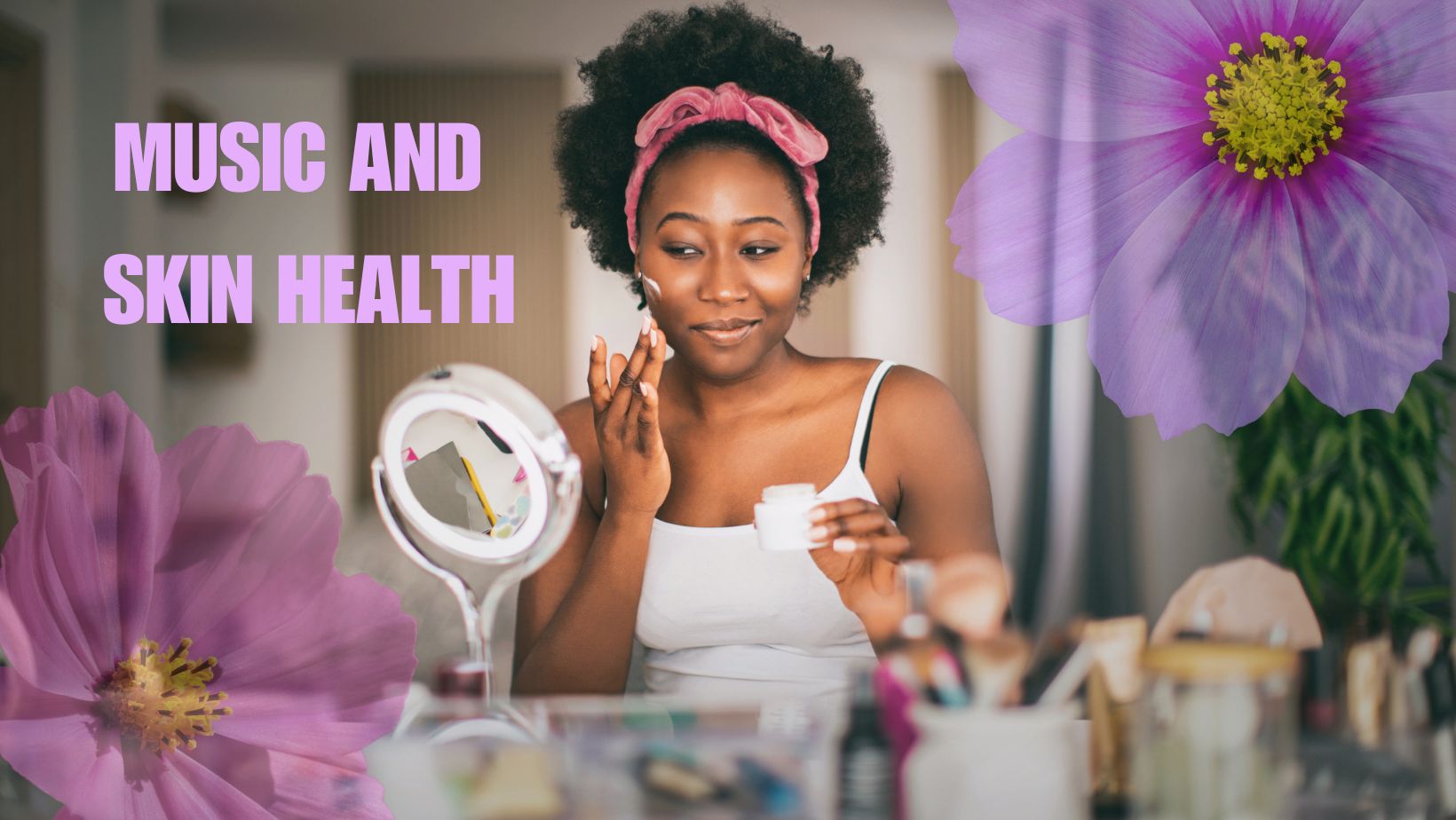 woman applying facial moisturizer