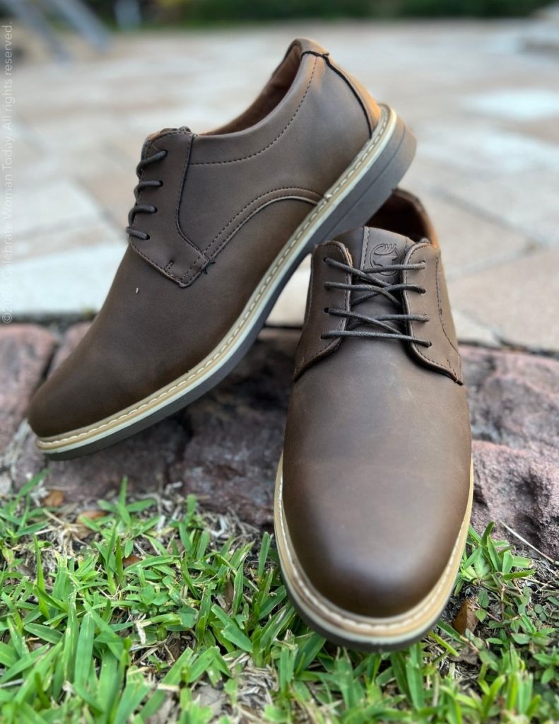 Deer Stags Belmont classic lace-up Oxford men's shoes in dark brown