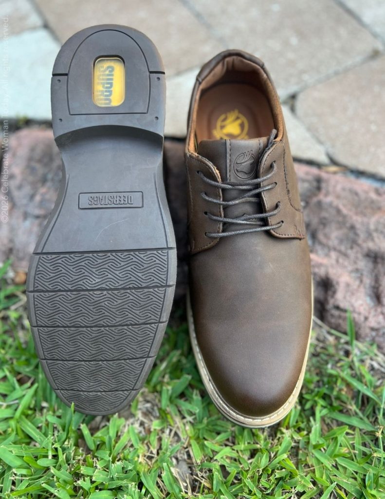 Deer Stags Belmont classic lace-up Oxford men's shoes in dark brown with SUPRO rebound comfort technology