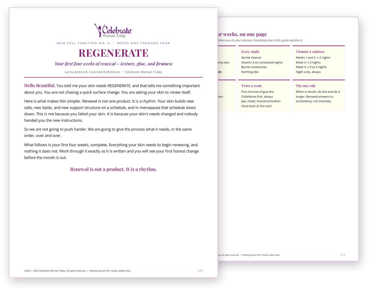 REGENERATE: Your First Four Weeks, the free nine-page guide, cover and printable one-page summary