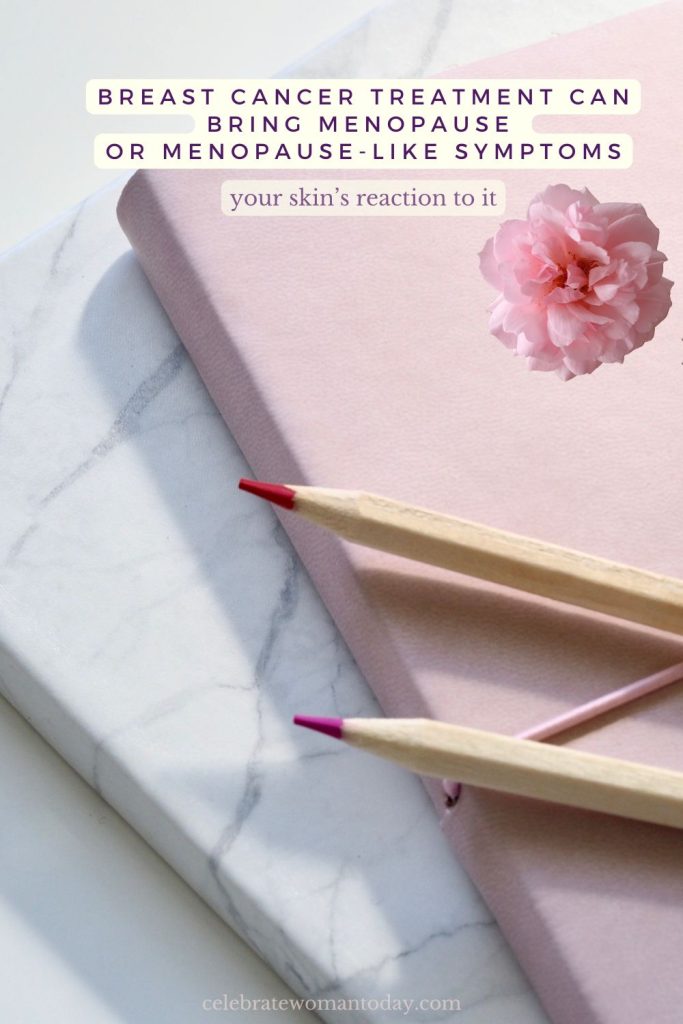Pink ribbon and notepad for Breast Cancer Awareness Month