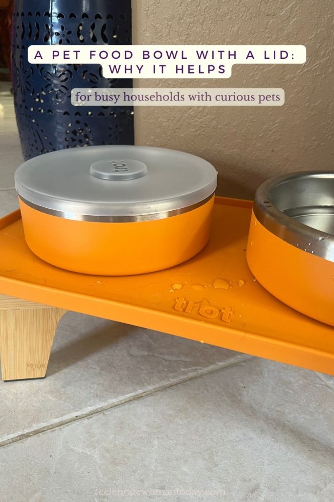 Trot food bowl with the lid closed